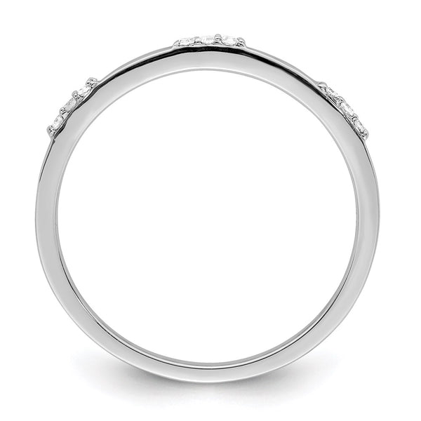 Sterling Silver Rhodium Plated Diamond Ring