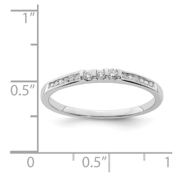 Sterling Silver Rhodium Plated Diamond Ring