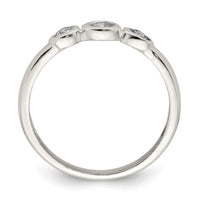 Sterling Silver Polished CZ Ring