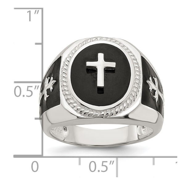 Sterling Silver Black Agate Ring