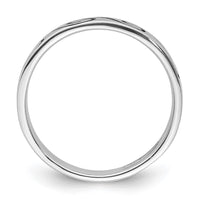 Sterling Silver Rhodium-plated Antiqued Wave Design 4.5mm Band Ring