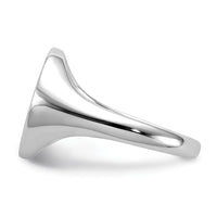 Sterling Silver Rhodium-plated Polished CZ Fashion Men's Ring