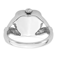 Sterling Silver RH-plated Polished Claddagh Heart Ash Holder Ring