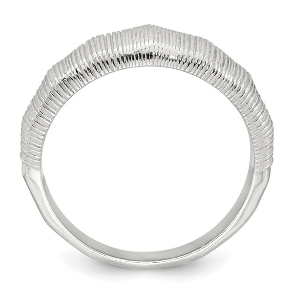Sterling Silver Polished and Textured Ring