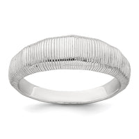 Sterling Silver Polished and Textured Ring