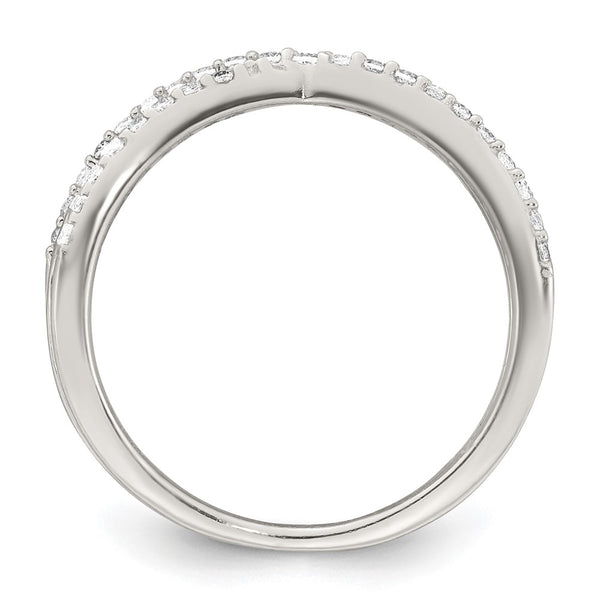 Sterling Silver Polished Fancy CZ Ring
