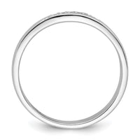 Sterling Silver Rhodium-plated Polished CZ Men's Ring