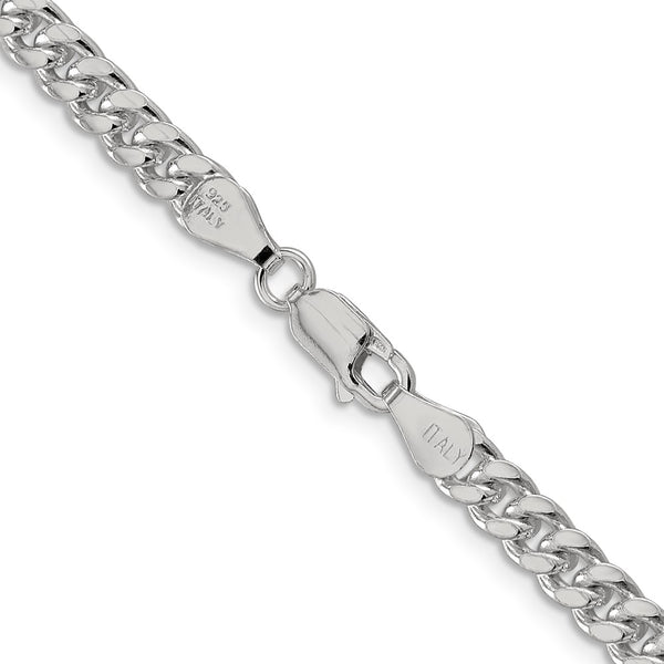Sterling Silver 5mm Domed w/ Side D/C Curb Chain
