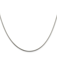 Sterling Silver Rhodium-plated 1.5mm Snake Chain