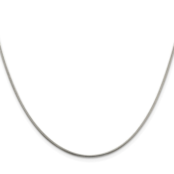 Sterling Silver Rhodium-plated 1.5mm Snake Chain