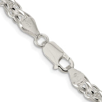 Sterling Silver Rhodium-plated 5mm Round Spiga Chain