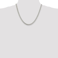 Sterling Silver 6mm Round Spiga Chain