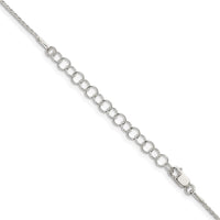 Sterling Silver .95mm Diamond-cut Round Spiga Chain w/2in ext.