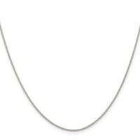 Sterling Silver Rhodium-plated .95mm Diamond-cut Round Spiga Chain