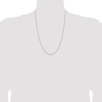 Sterling Silver Rhodium-plated .95mm Diamond-cut Round Spiga Chain