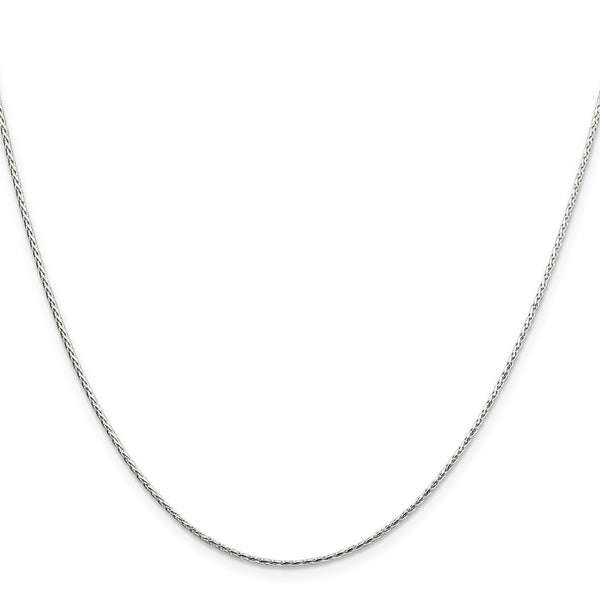 Sterling Silver 1.25mm Diamond-cut Round Spiga Chain w/2in ext.