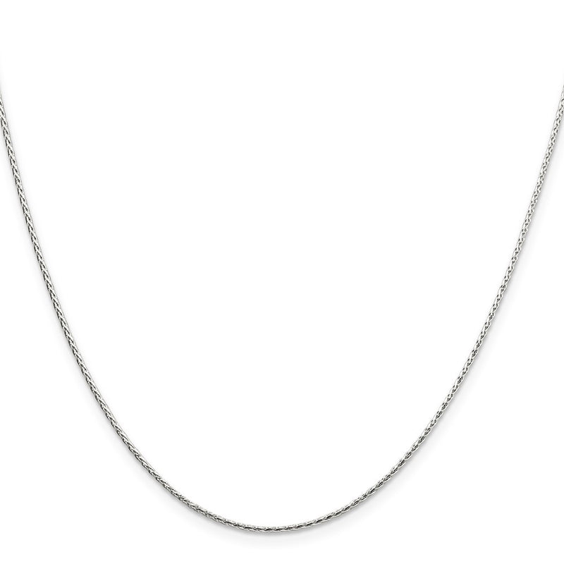 Sterling Silver 1.25mm Diamond-cut Round Spiga Chain w/2in ext.