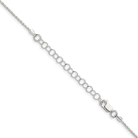 Sterling Silver 1.25mm Diamond-cut Round Spiga Chain w/2in ext.