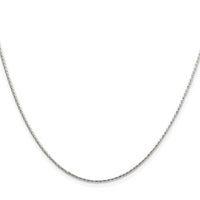 Sterling Silver Rhodium-plated 1.25mm Diamond-cut Round Spiga Chain