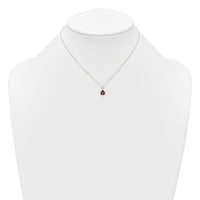Sterling Silver Enameled Lady Bug Children's Earrings and Necklace Set