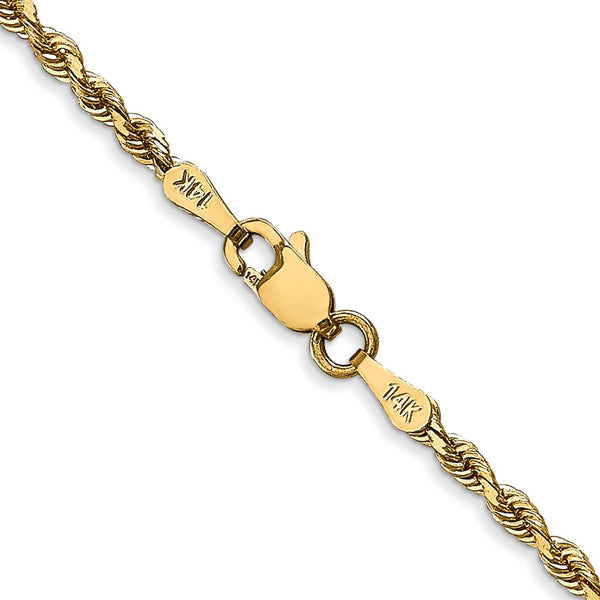 14k 2.25mm D/C Quadruple Rope Chain