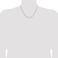 Sterling Silver Rhodium-plated .95mm Diamond-cut Round Box Chain