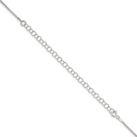 Sterling Silver 1.1mm Diamond-cut Round Box Chain w/4in ext.