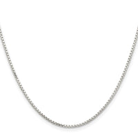 Sterling Silver 1.5mm Diamond-cut Round Box Chain