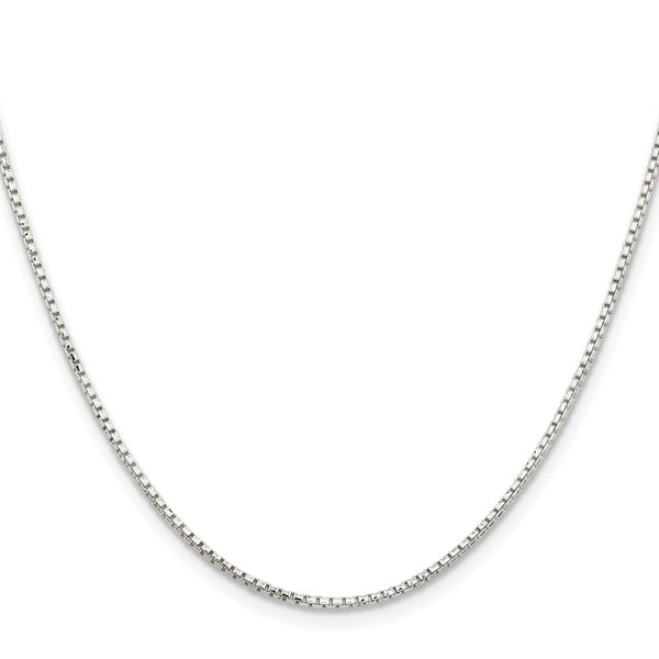 Sterling Silver 1.5mm Diamond-cut Round Box Chain