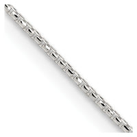 Sterling Silver 1.5mm Diamond-cut Round Box Chain