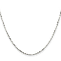 Sterling Silver Rhodium-plated 1.5mm Diamond-cut Round Box Chain