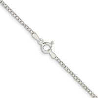 Sterling Silver Rhodium-plated 1.5mm Diamond-cut Round Box Chain