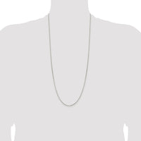 Sterling Silver Rhodium-plated 1.5mm Diamond-cut Round Box Chain