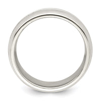 Sterling Silver 7mm Polished Fancy Band Size 8.5