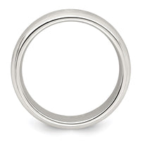Sterling Silver 7mm Brushed Fancy Band Size 7