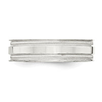 Sterling Silver 6mm Polished Grooved Band Size 12.5