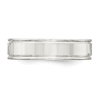 Sterling Silver 6mm Polished Fancy Band Size 11.5