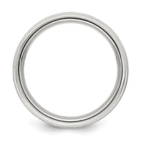 Sterling Silver 6mm Brushed Fancy Band Size 11.5