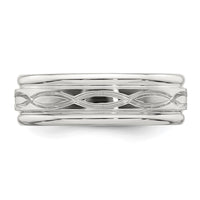 Sterling Silver 7mm Polished Intertwined Band Size 11