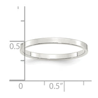 Sterling Silver 2mm Flat Size 10 Band