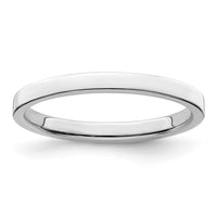 Sterling Silver 2mm Flat Size 10 Band