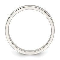 Sterling Silver 3mm Flat Size 7.5 Band
