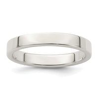Sterling Silver 3mm Flat Size 7.5 Band