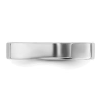 Sterling Silver Rhodium-plated 4mm Flat Size 11.5 Band