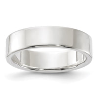 Sterling Silver 5mm Flat Size 6 Band