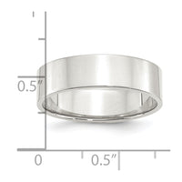 Sterling Silver 6mm Flat Size 12 Band