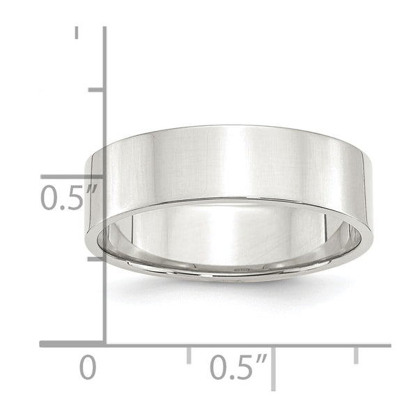 Sterling Silver 6mm Flat Size 12 Band