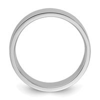 Sterling Silver Rhodium-plated 6mm Flat Size 6 Band