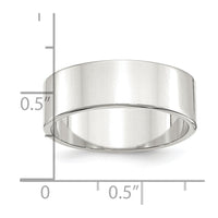 Sterling Silver 7mm Flat Size 7.5 Band