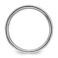 Sterling Silver Rhodium-plated 9mm Flat Size 8 Band